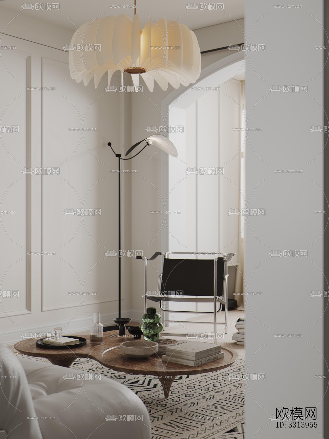 现代客餐厅效果图下载（渲染图7）