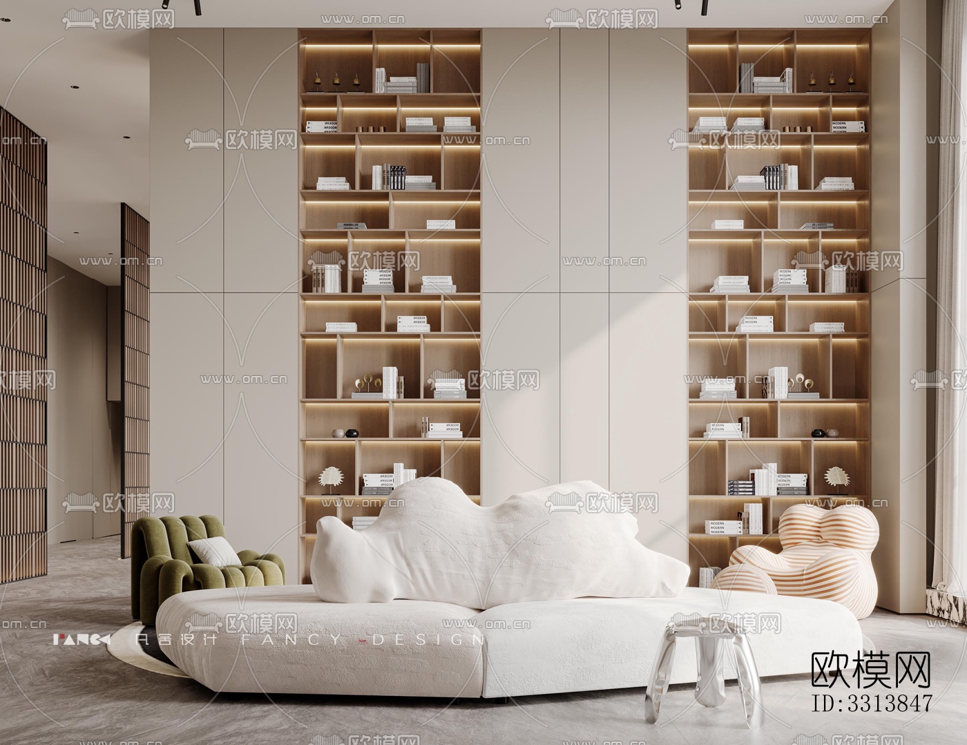 现代客餐厅效果图下载（渲染图12）