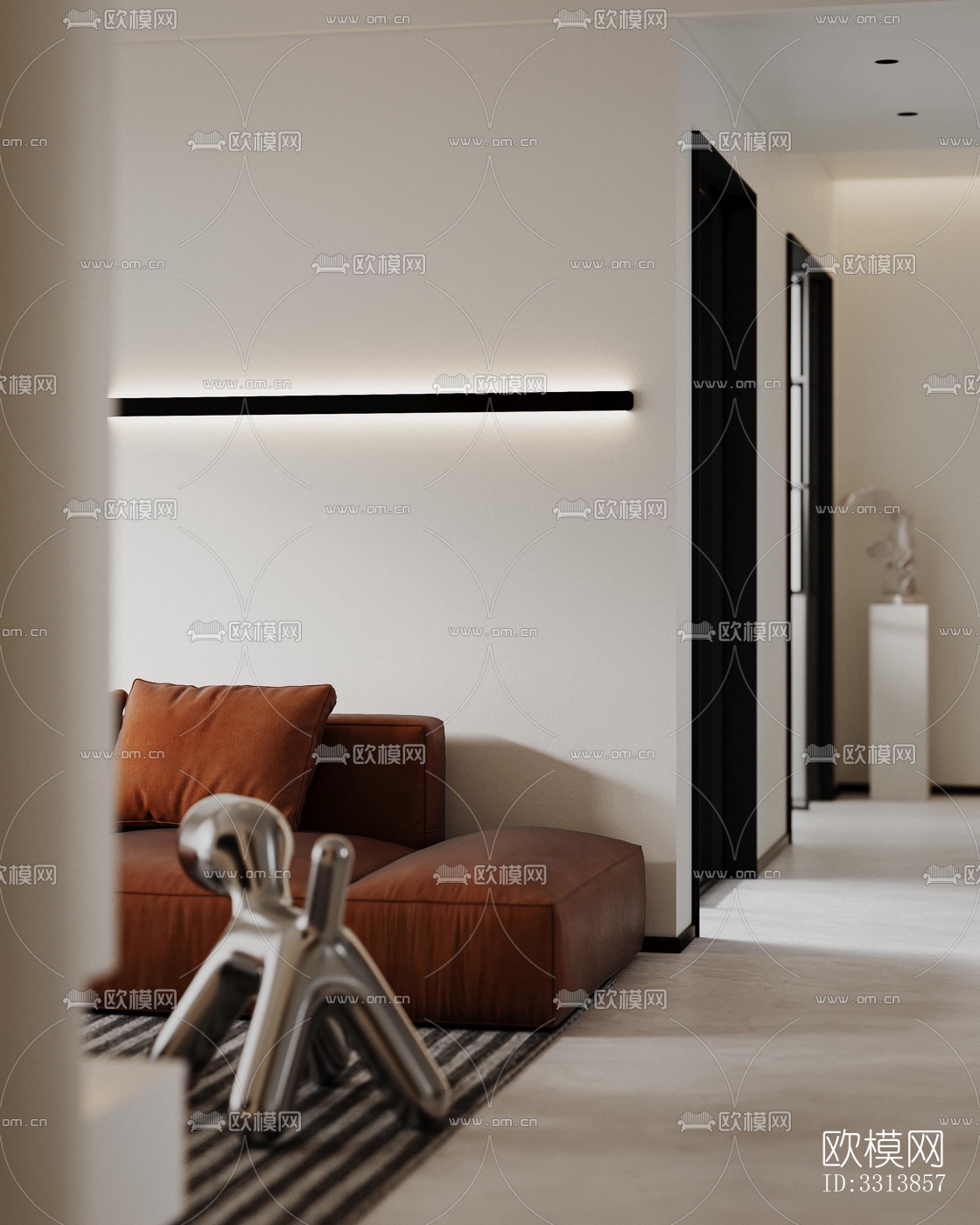 现代客餐厅效果图下载（渲染图2）