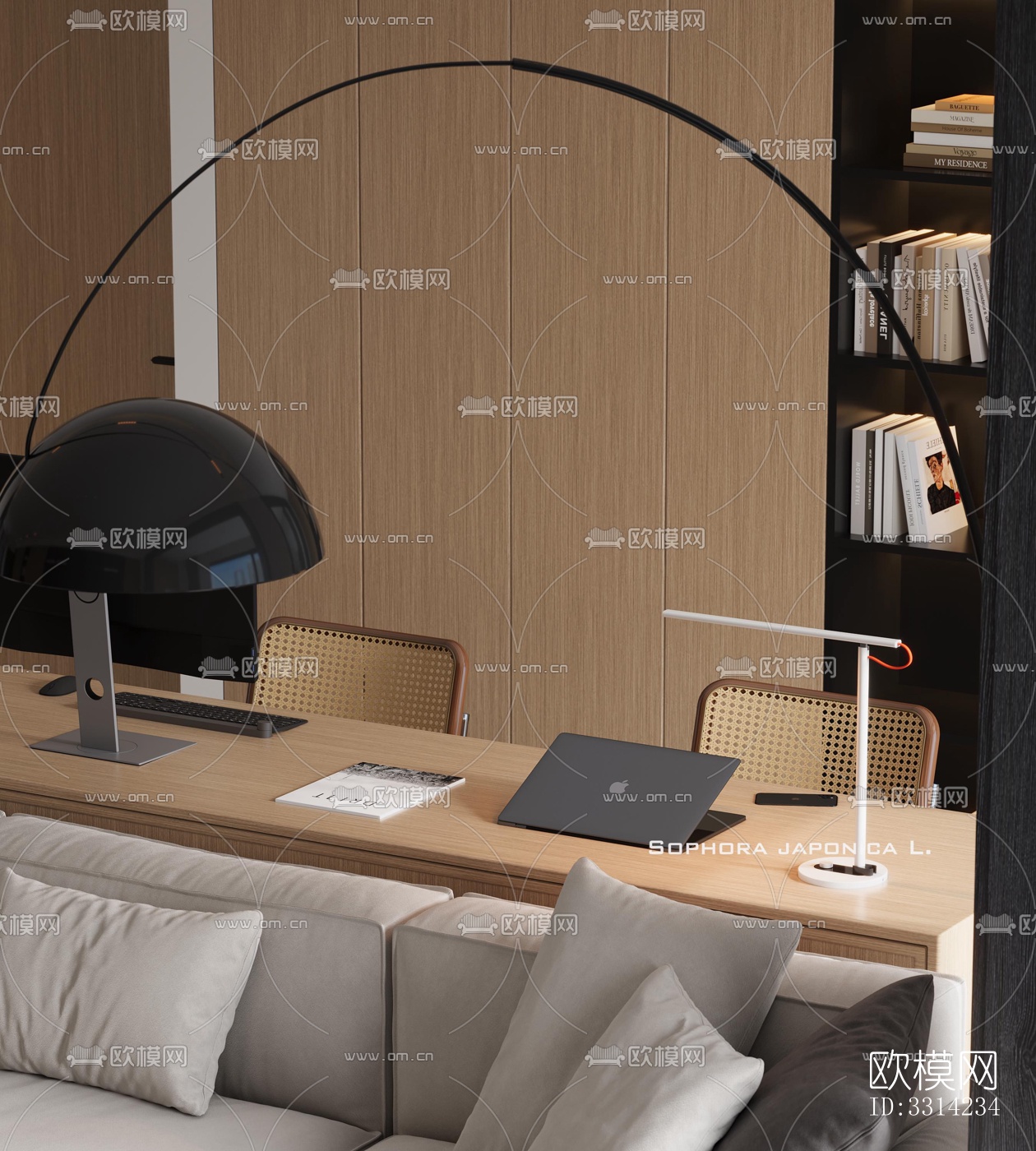 现代客餐厅效果图下载（渲染图3）