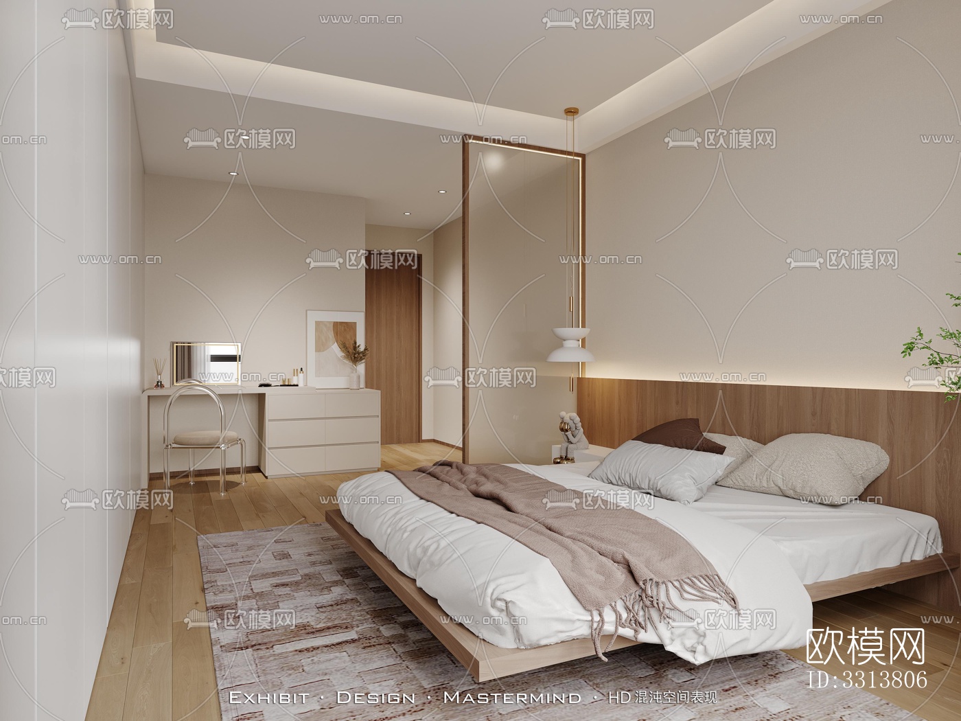 现代客餐厅效果图下载（渲染图3）