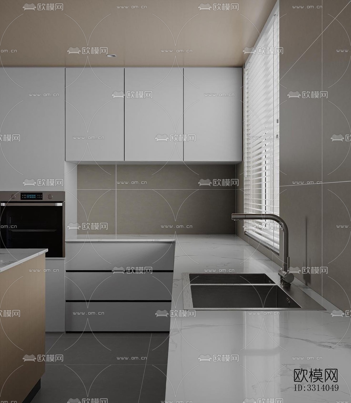 现代客餐厅效果图下载（渲染图10）