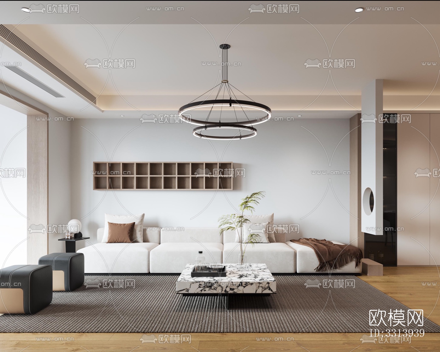 现代客餐厅效果图下载（渲染图12）