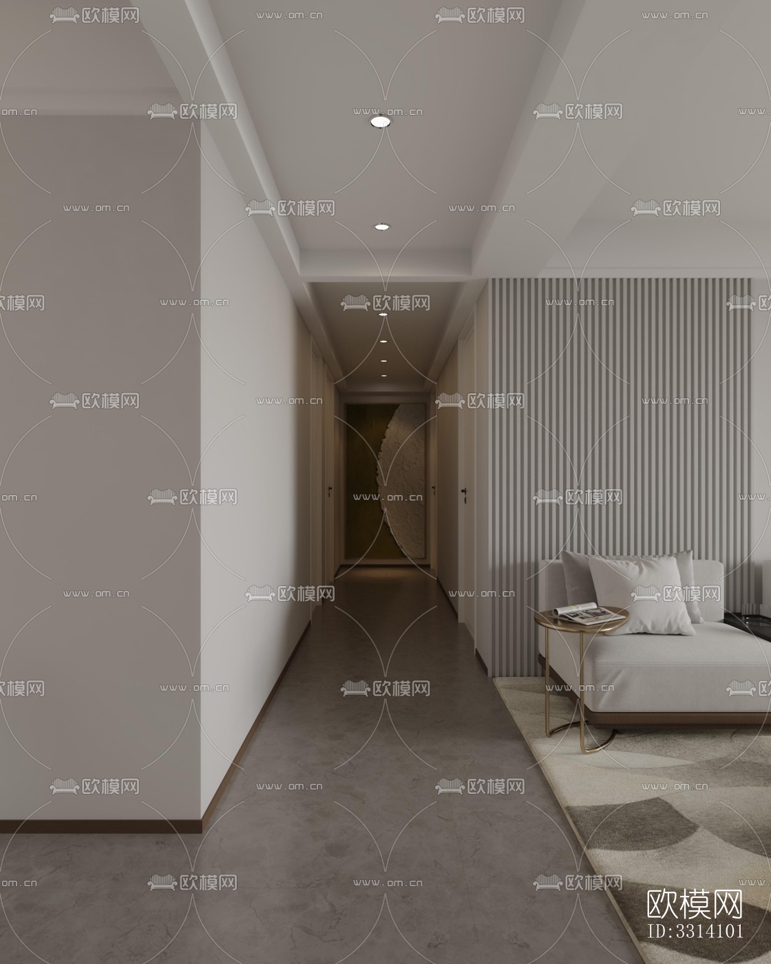 现代客餐厅效果图下载（渲染图5）