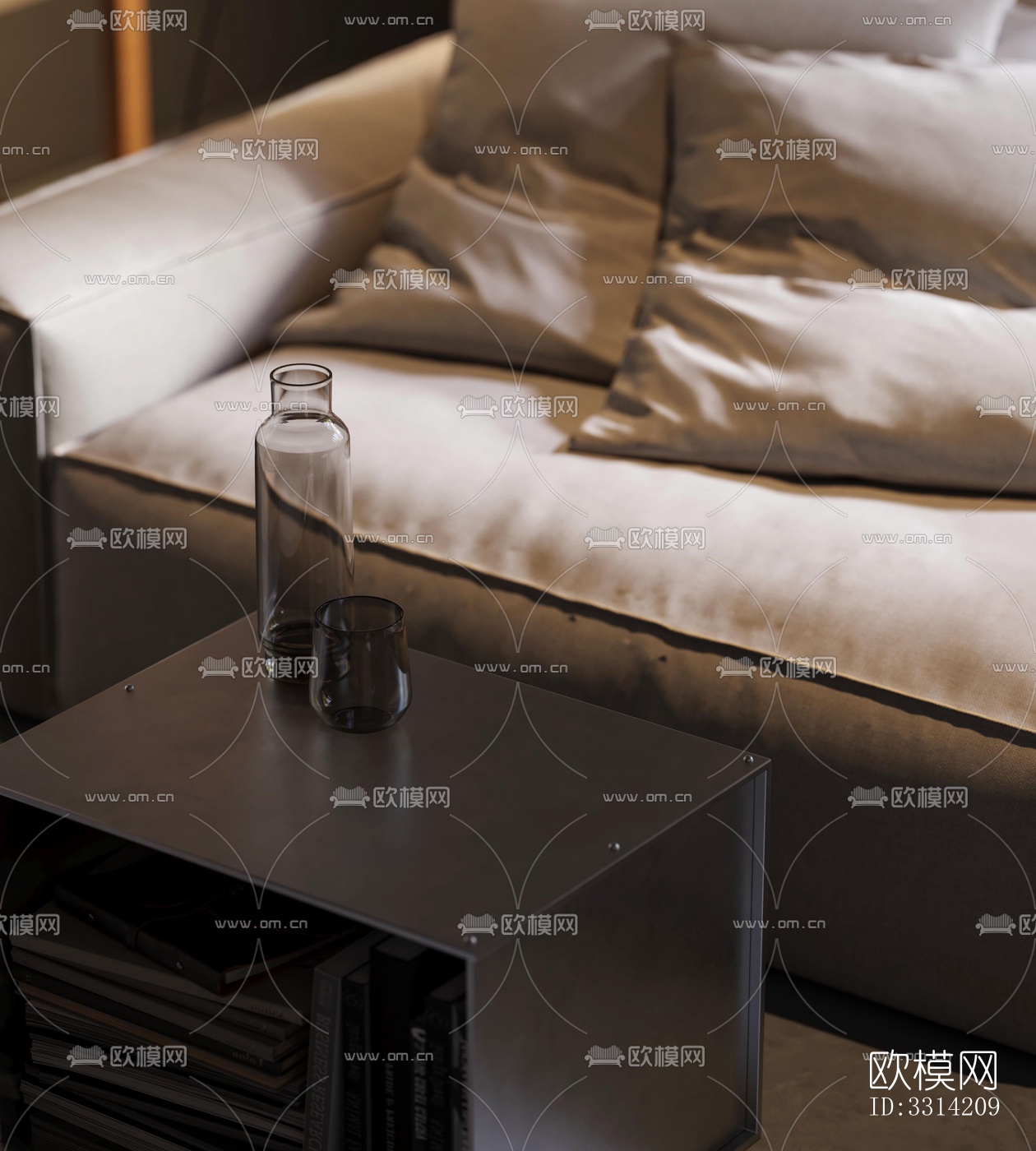 现代客餐厅效果图下载（渲染图7）