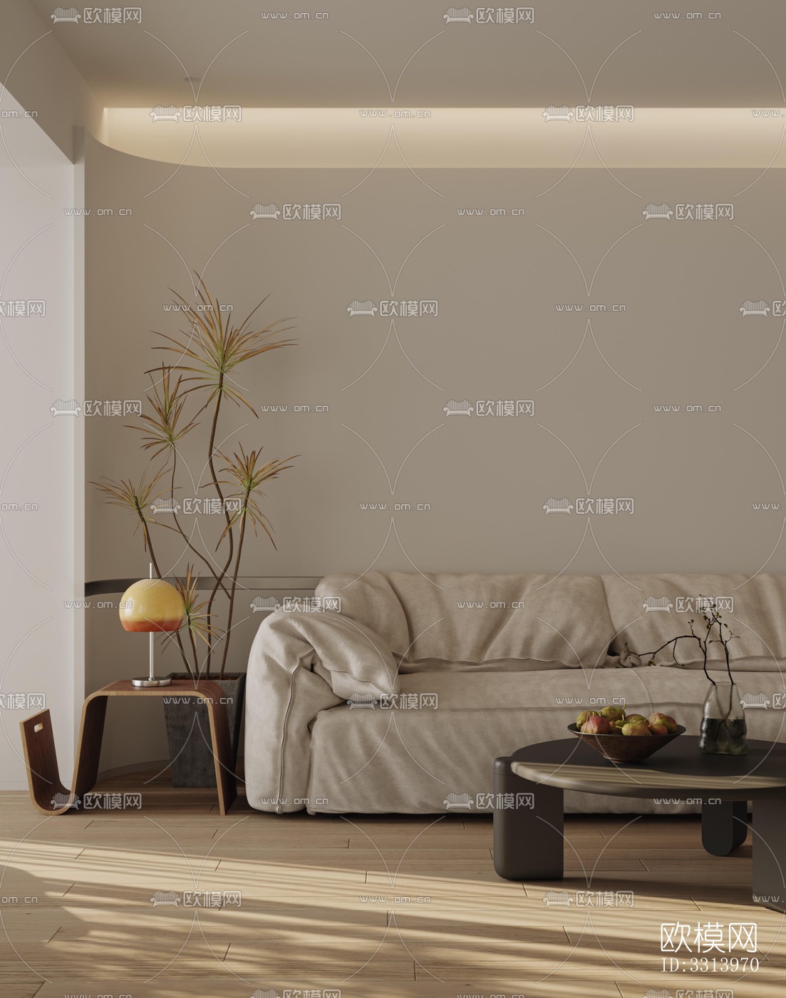 现代客餐厅效果图下载（渲染图15）