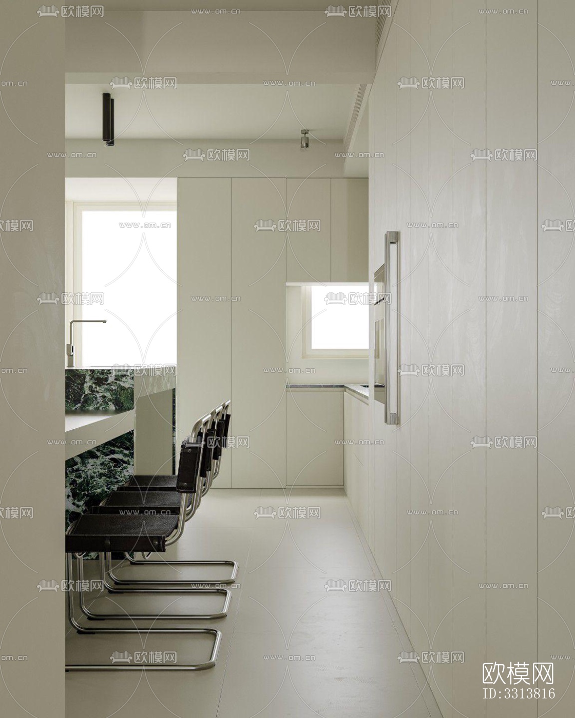 现代客餐厅效果图下载（渲染图5）