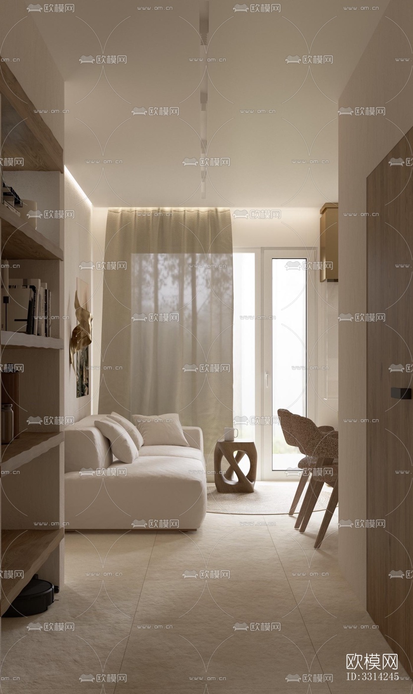 现代客餐厅效果图下载（渲染图8）