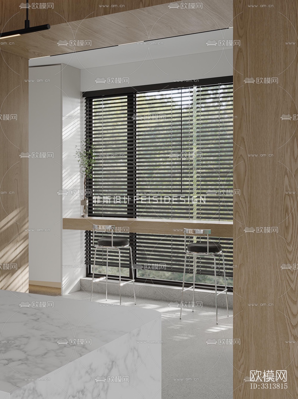 现代客餐厅效果图下载（渲染图11）