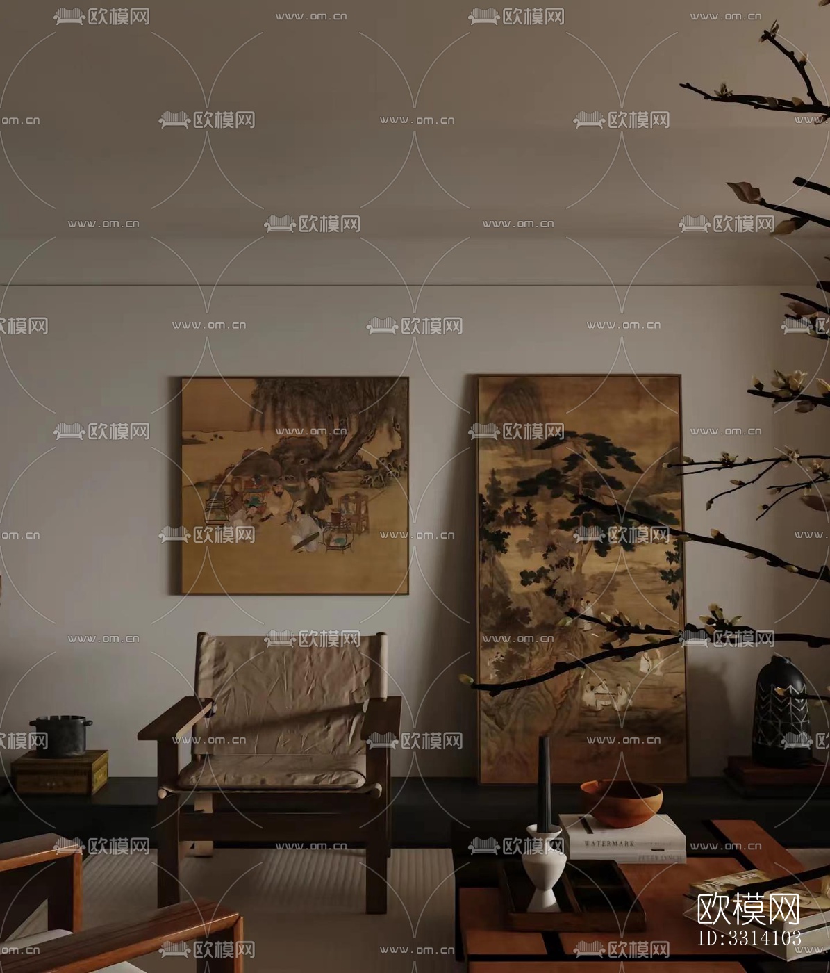 现代客餐厅效果图下载（渲染图10）