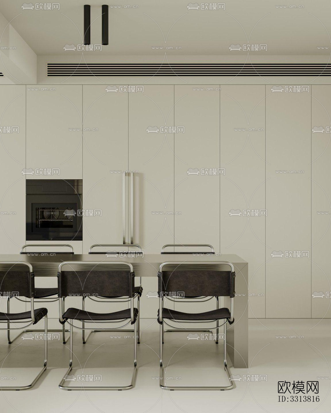 现代客餐厅效果图下载（渲染图6）