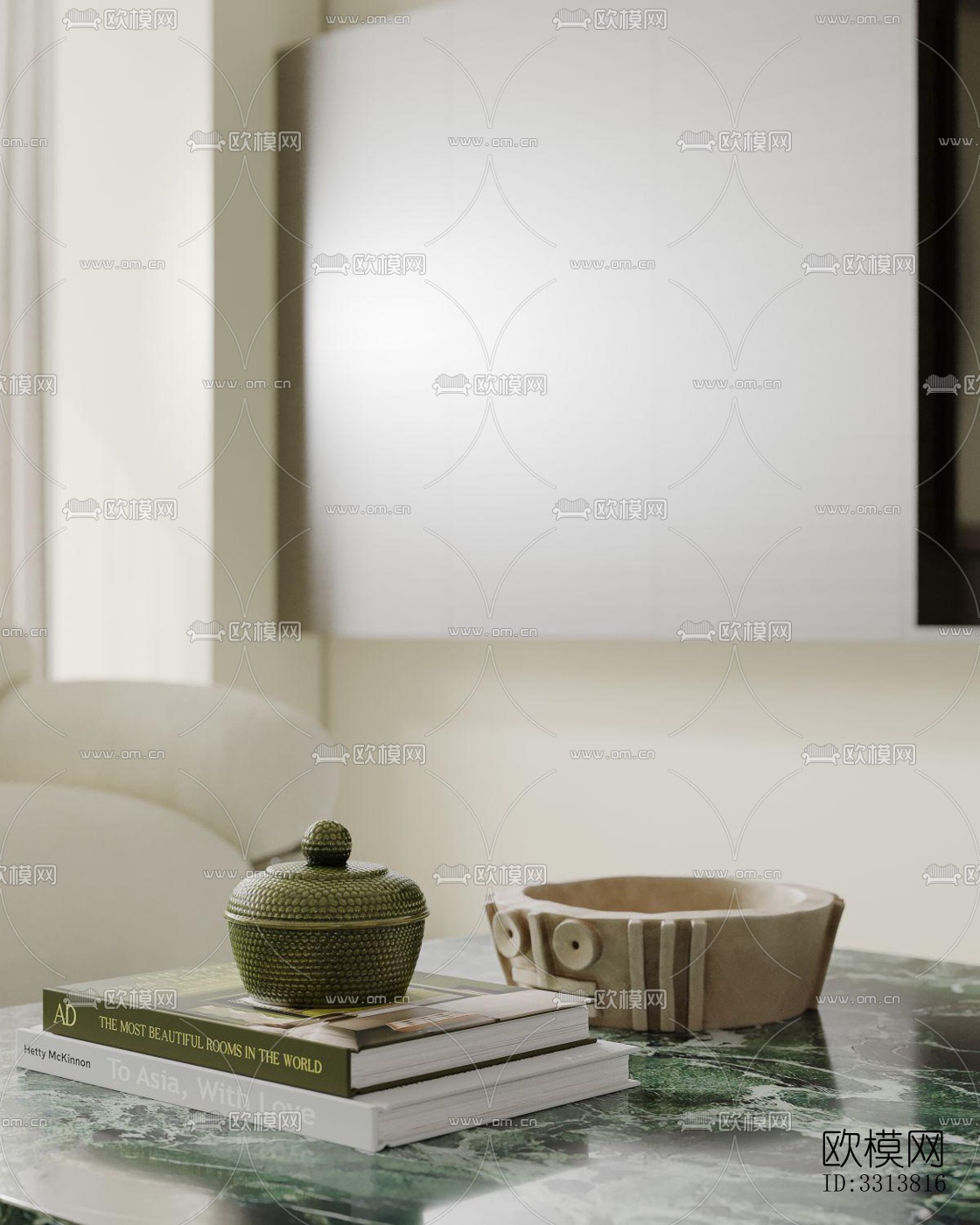 现代客餐厅效果图下载（渲染图1）