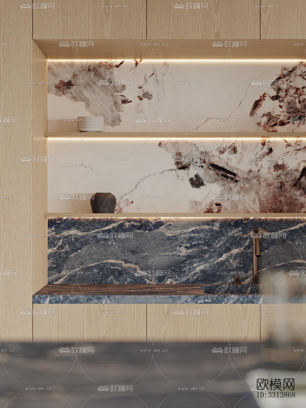 现代客餐厅效果图下载（渲染图11）