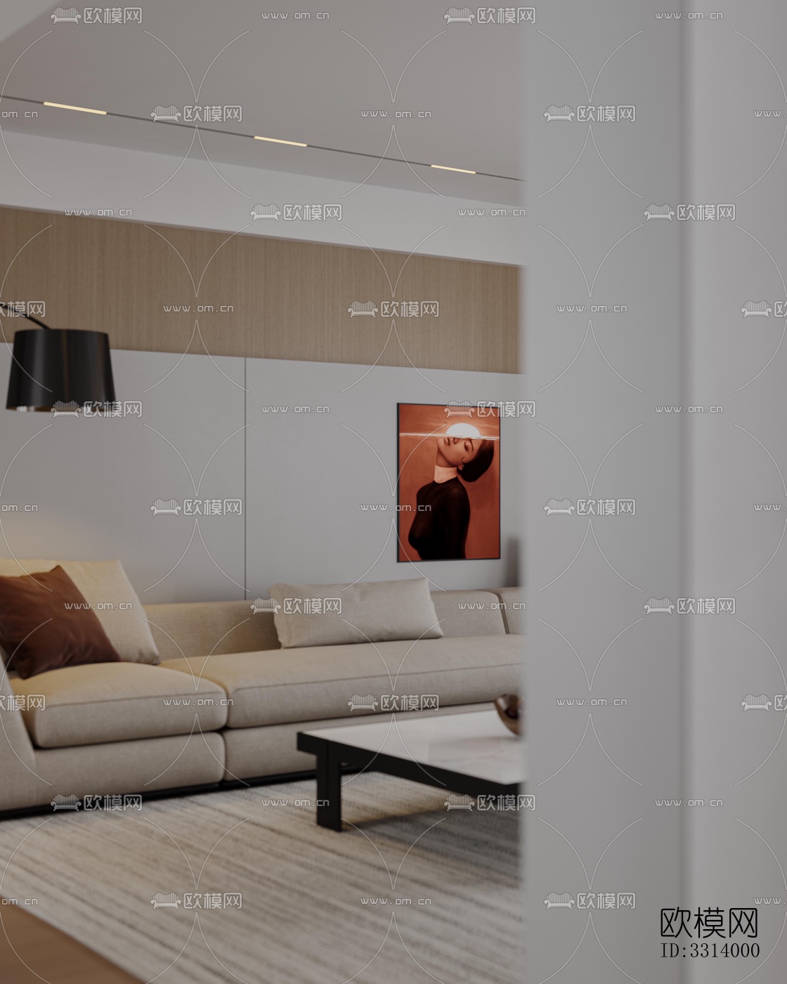 现代客餐厅效果图下载（渲染图8）