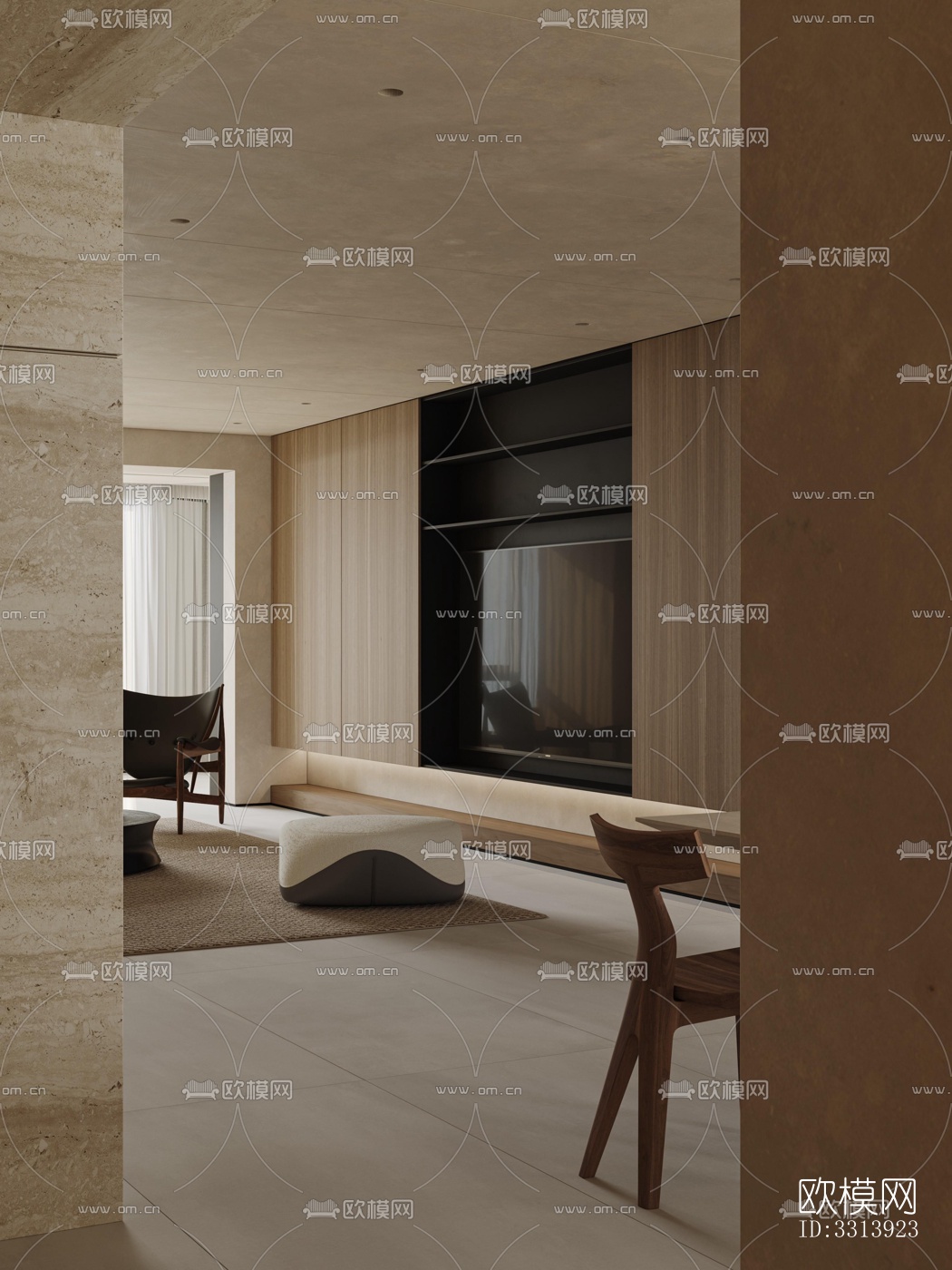 现代客餐厅效果图下载（渲染图13）