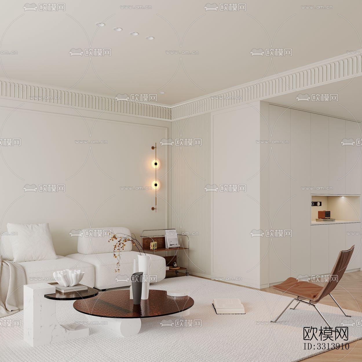 现代客餐厅效果图下载（渲染图5）