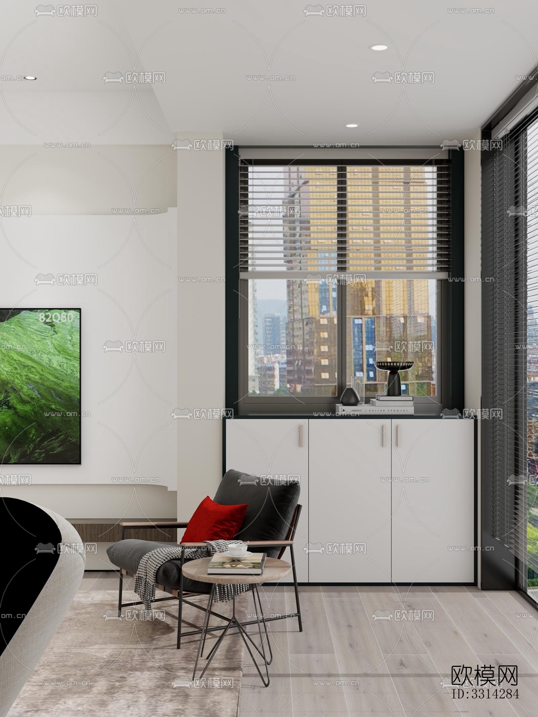 现代客餐厅效果图下载（渲染图9）