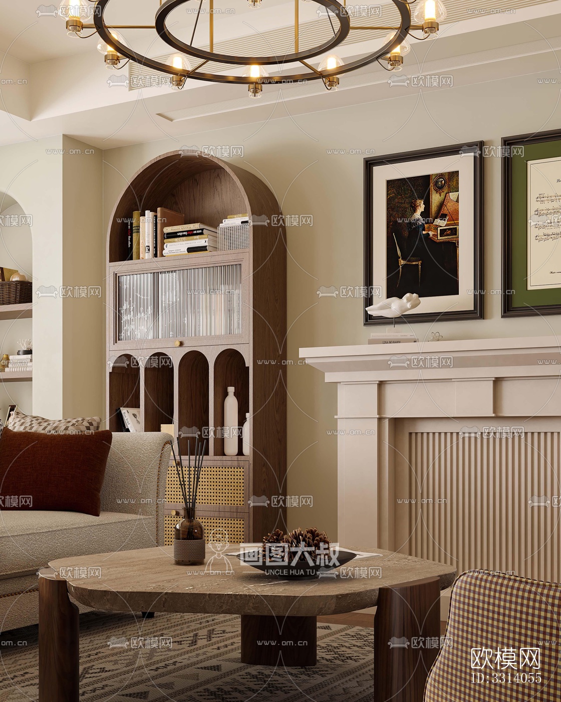 现代客餐厅效果图下载（渲染图14）