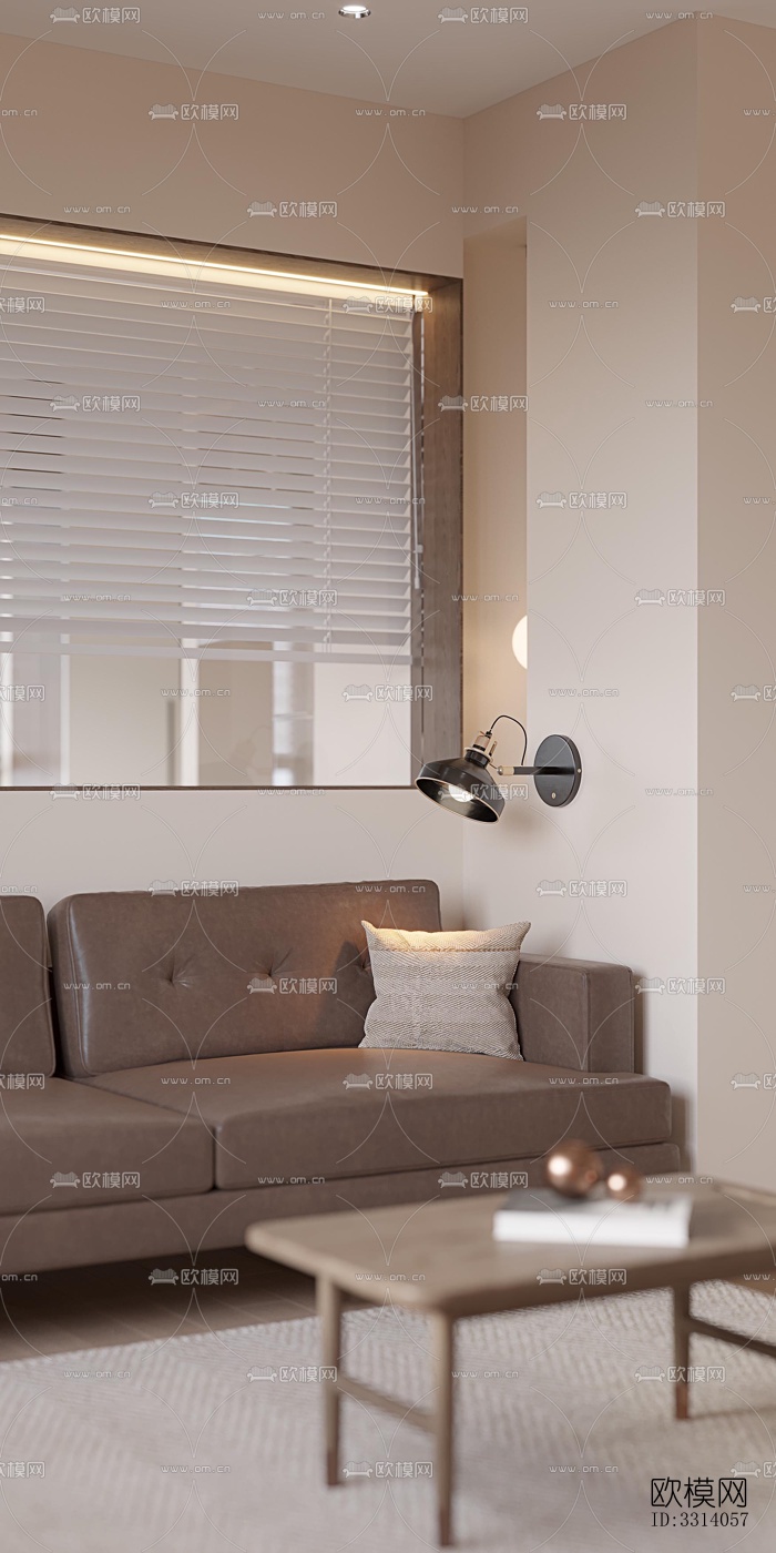 现代客餐厅效果图下载（渲染图4）