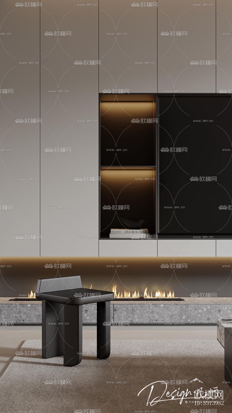 现代客餐厅效果图下载（渲染图13）