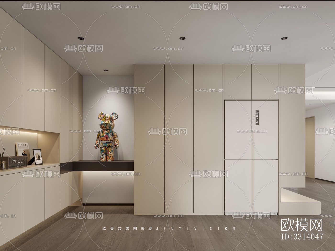 现代客餐厅效果图下载（渲染图5）