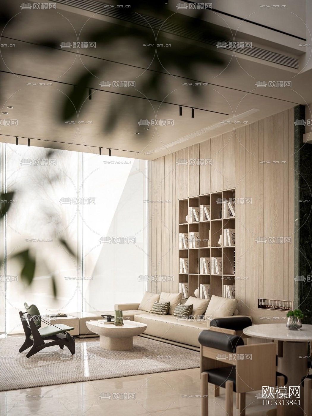 现代客餐厅效果图下载（渲染图5）