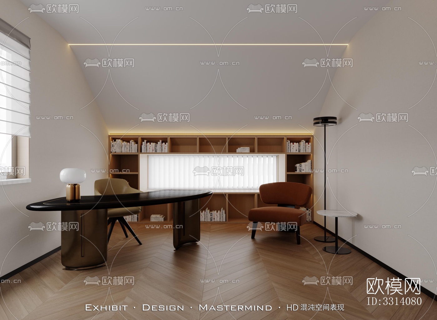 现代客餐厅效果图下载（渲染图6）