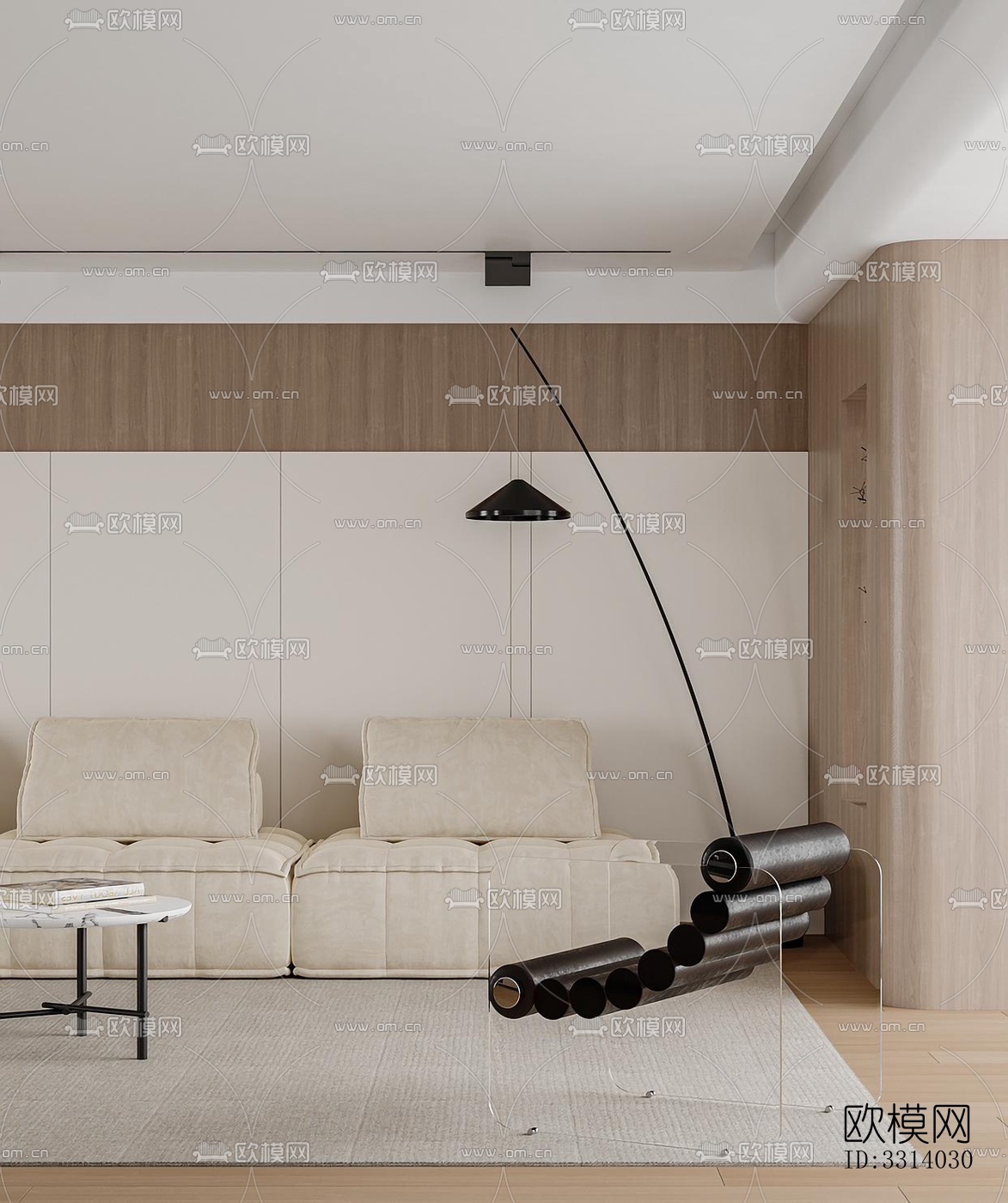 现代客餐厅效果图下载（渲染图4）