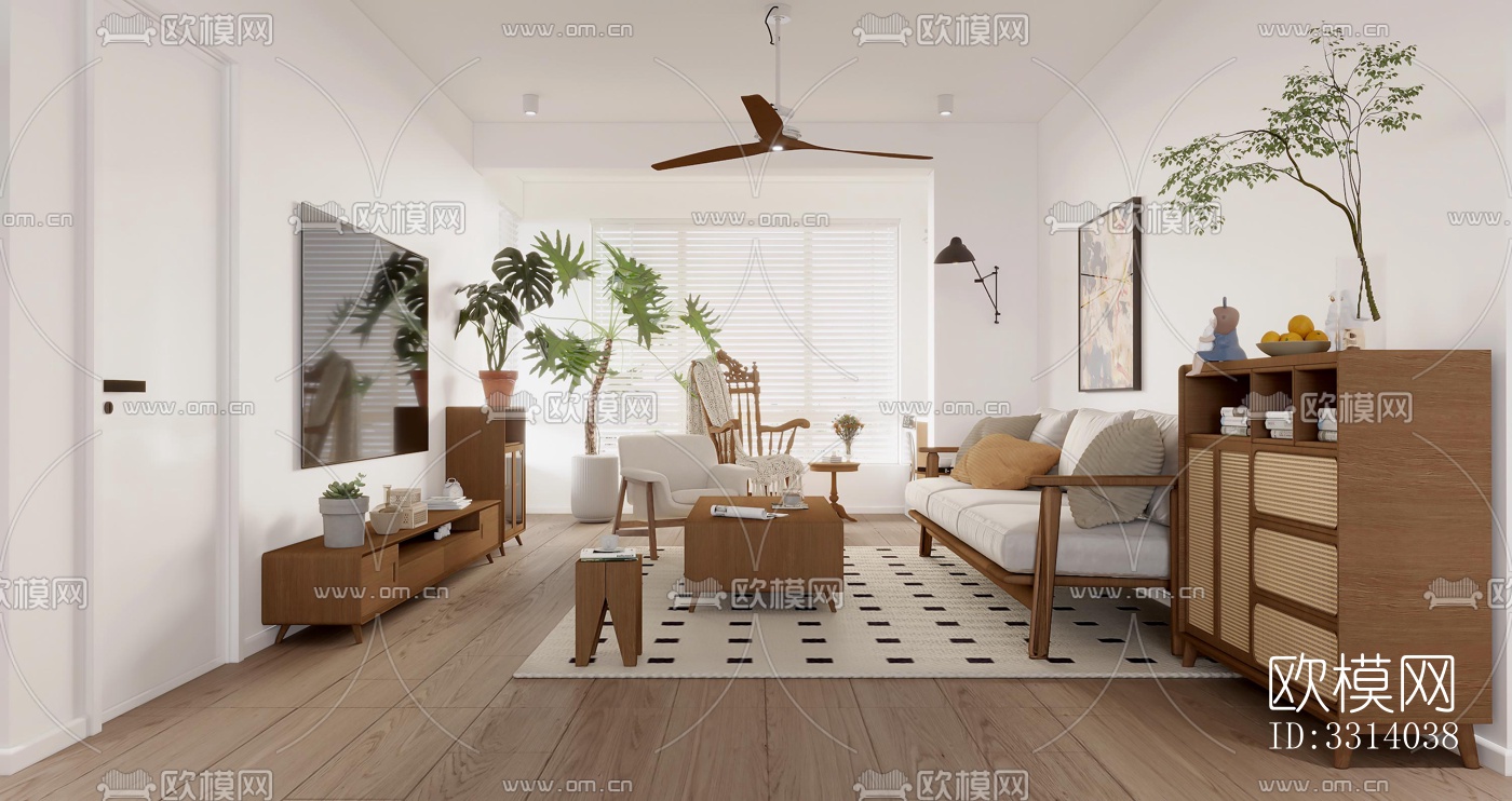 现代客餐厅效果图下载（渲染图10）