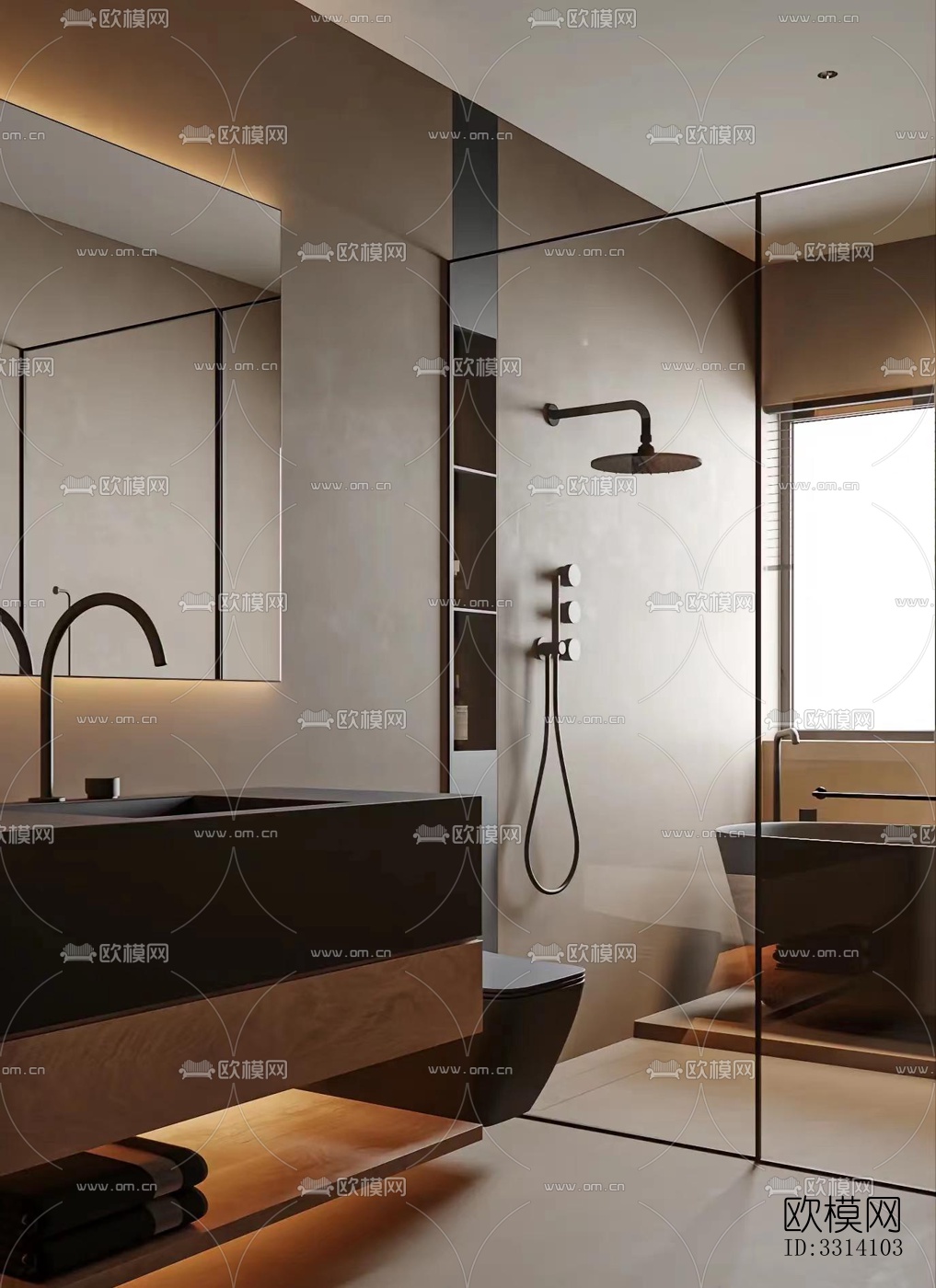 现代客餐厅效果图下载（渲染图8）