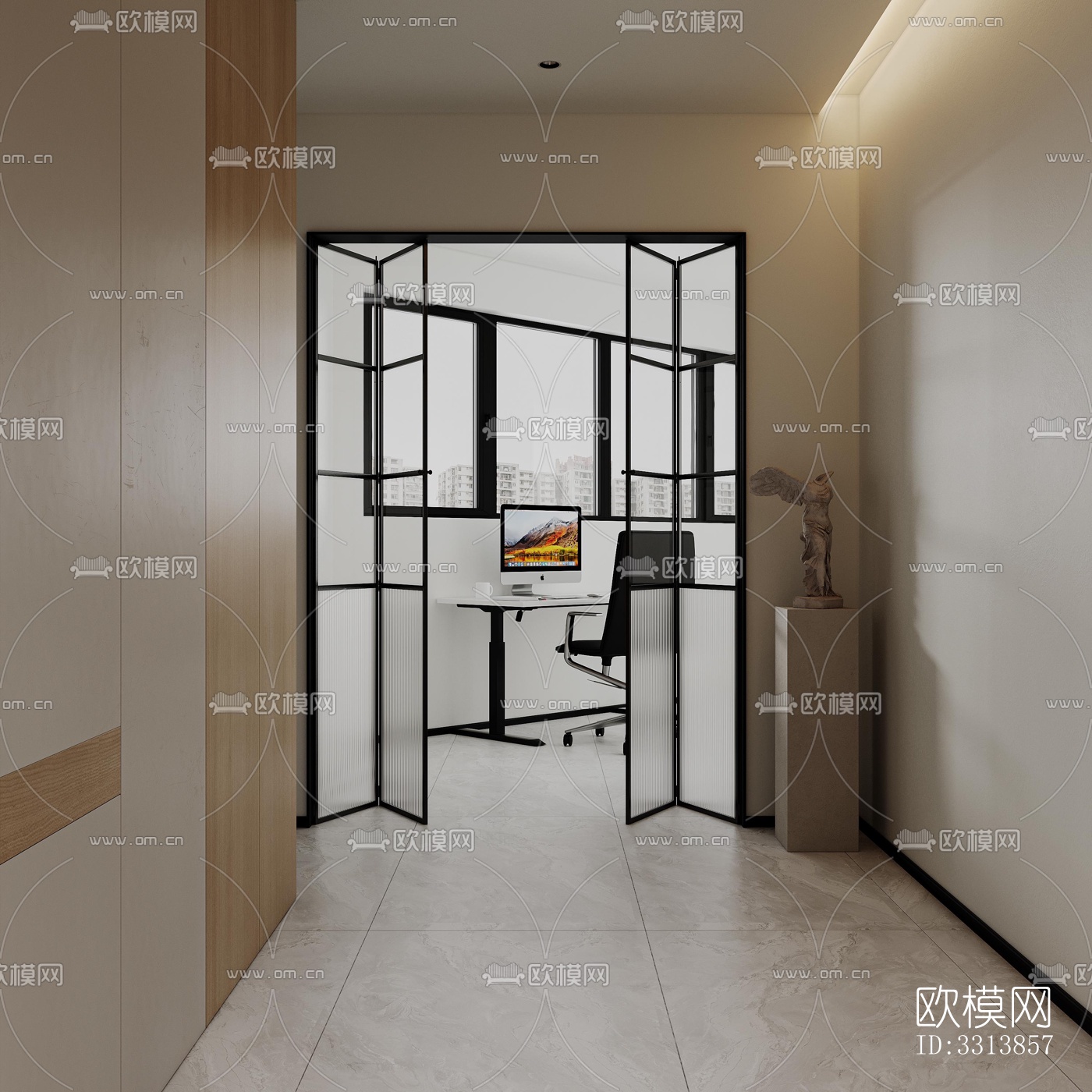 现代客餐厅效果图下载（渲染图5）