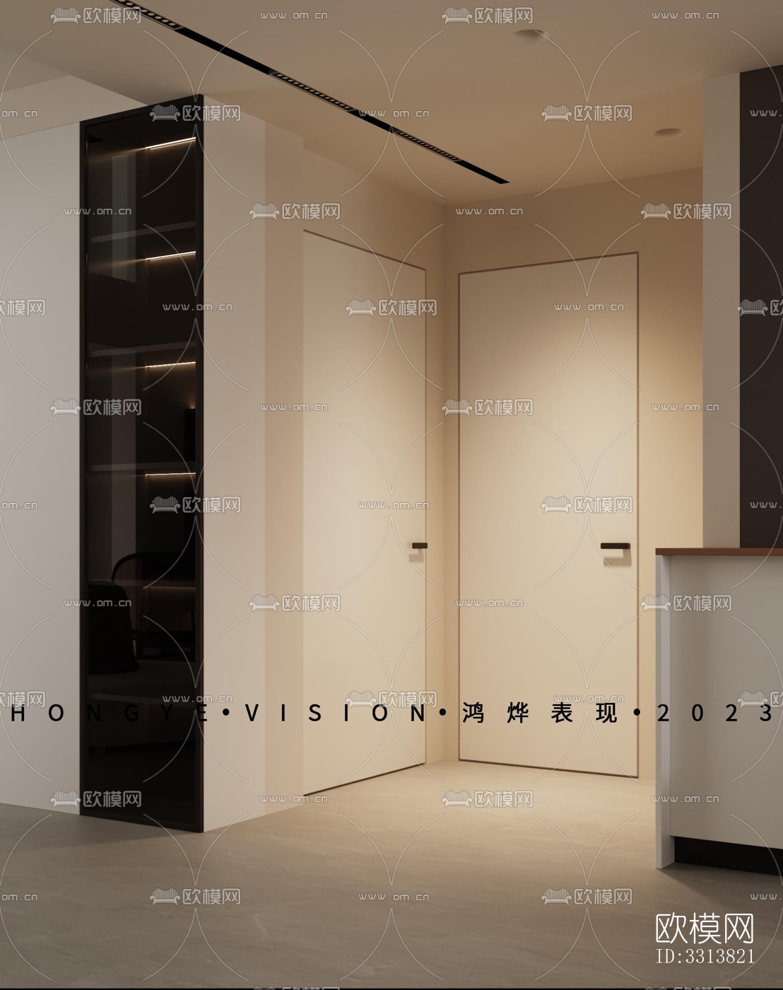 现代客餐厅效果图下载（渲染图7）