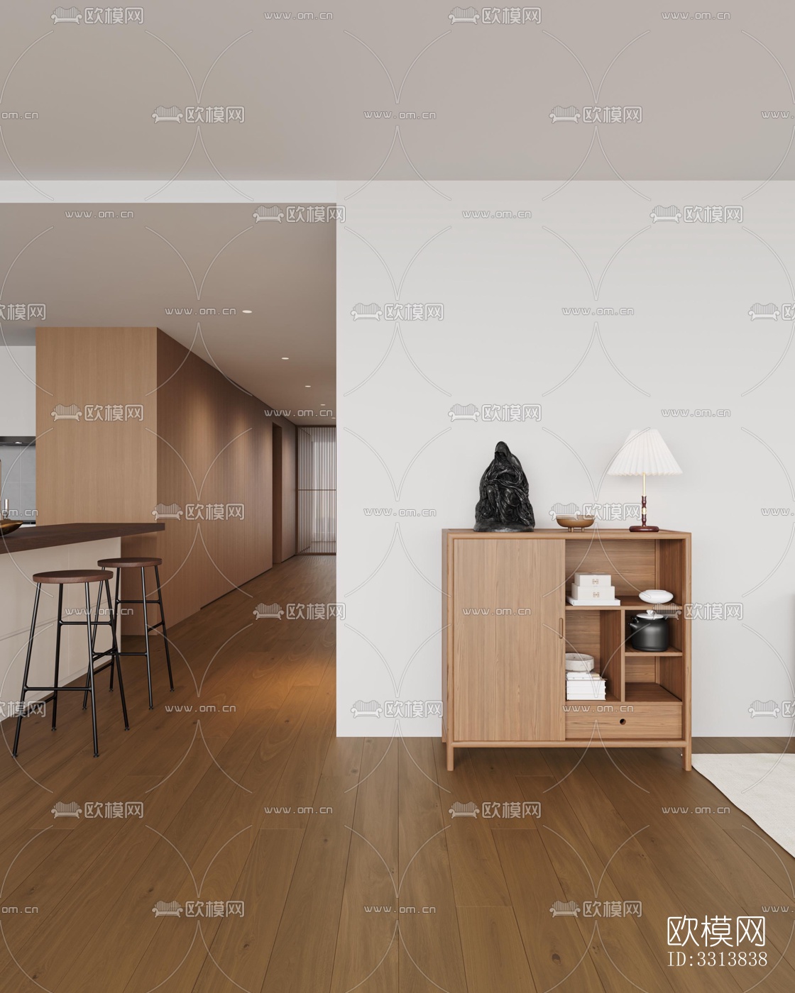 现代客餐厅效果图下载（渲染图6）