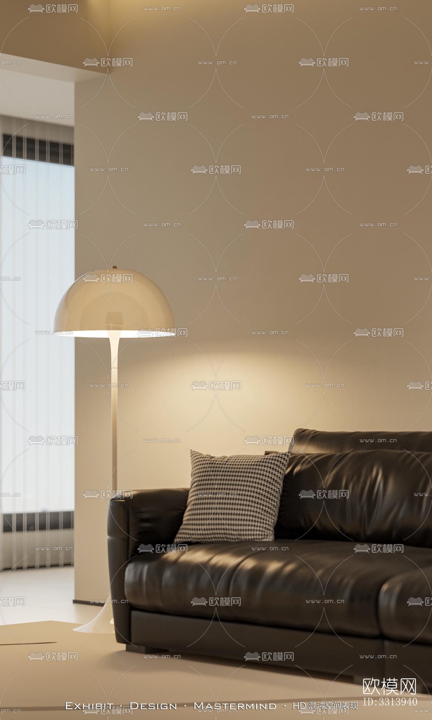 现代客餐厅效果图下载（渲染图4）