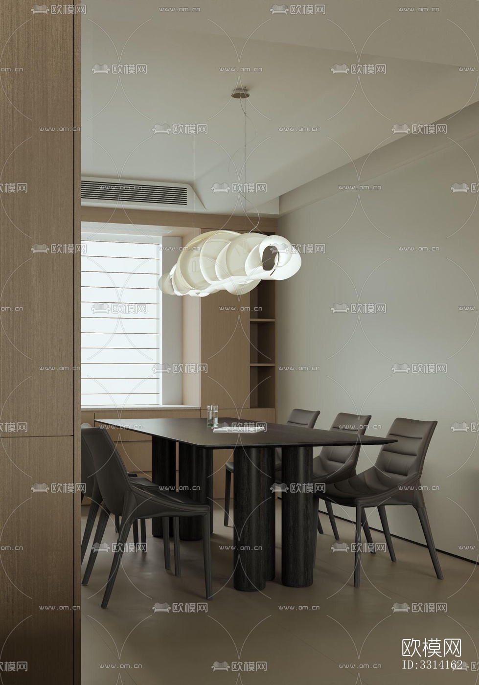 现代客餐厅效果图下载（渲染图9）