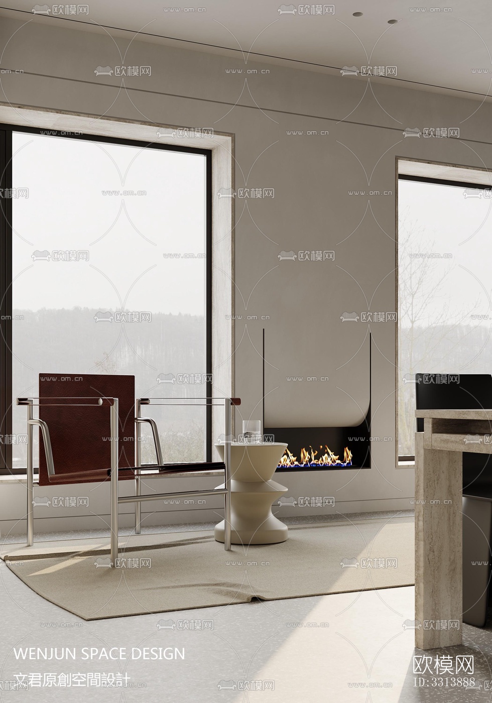 现代客餐厅效果图下载（渲染图3）