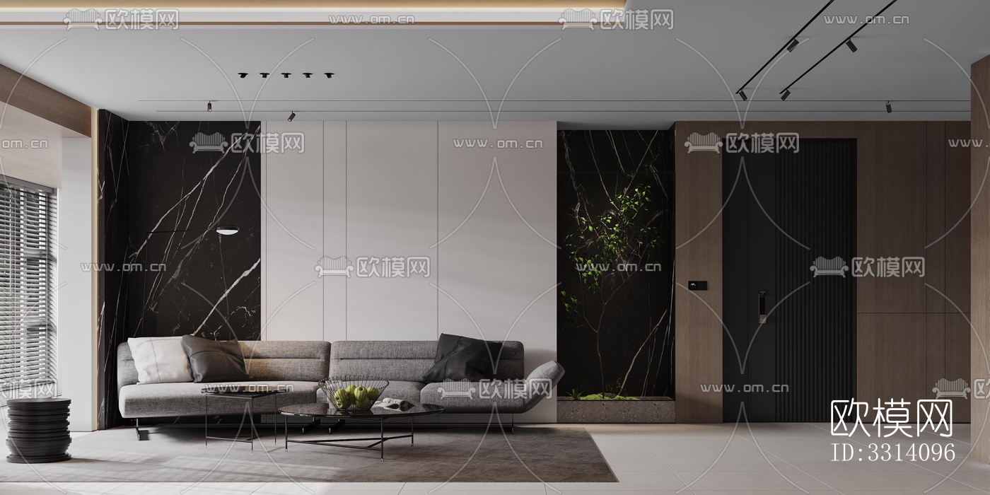 现代客餐厅效果图下载（渲染图7）