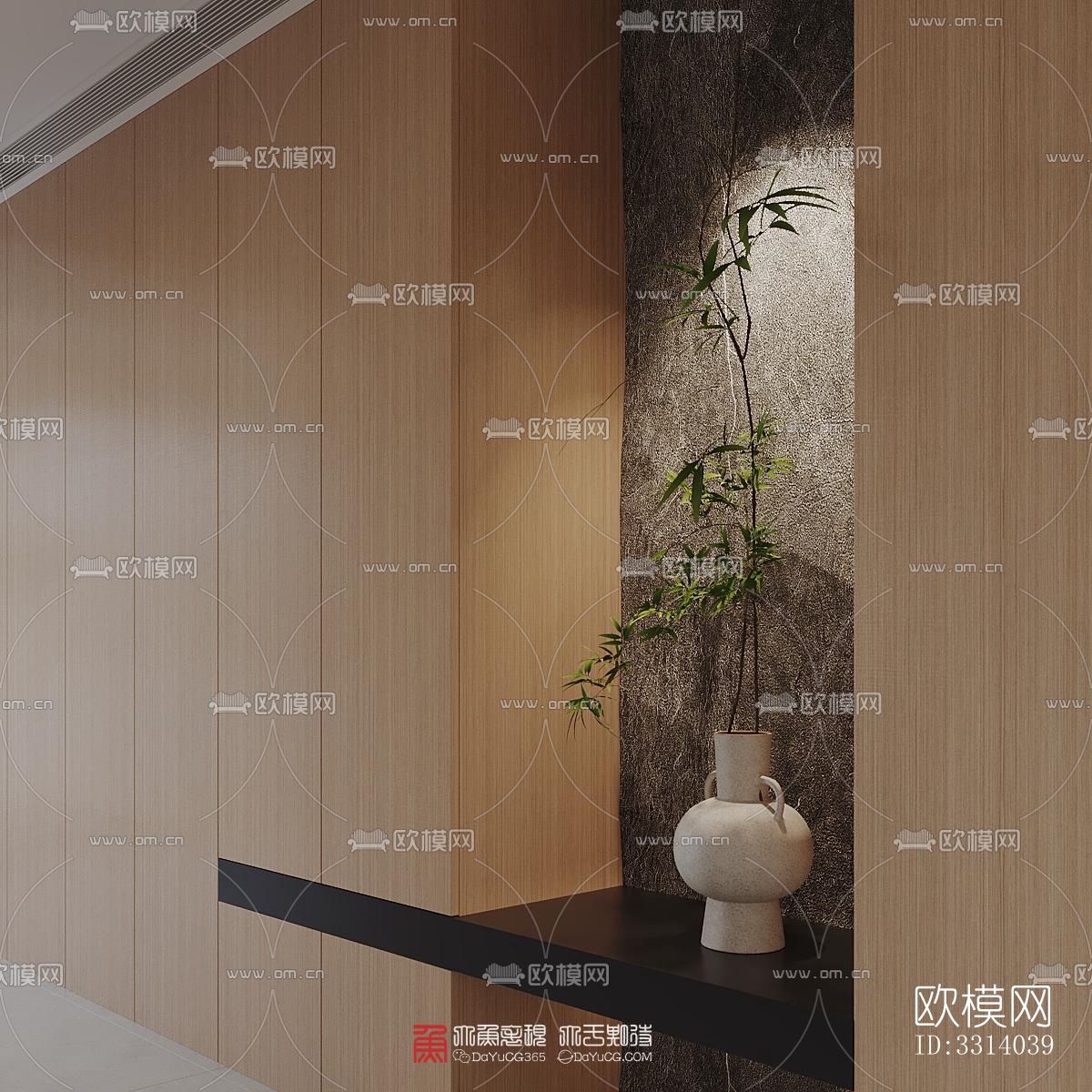 现代客餐厅效果图下载（渲染图4）