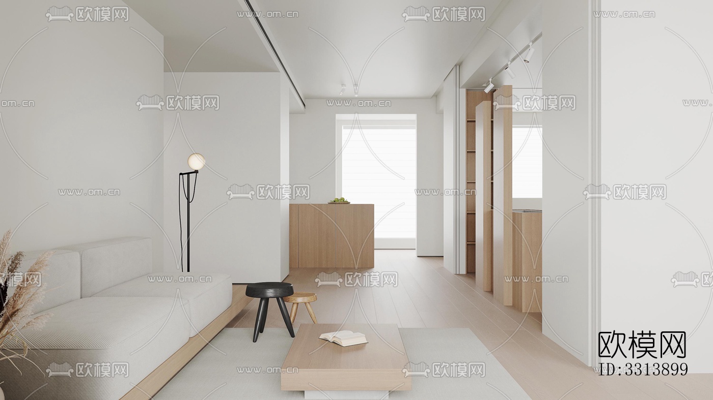 现代客餐厅效果图下载（渲染图2）