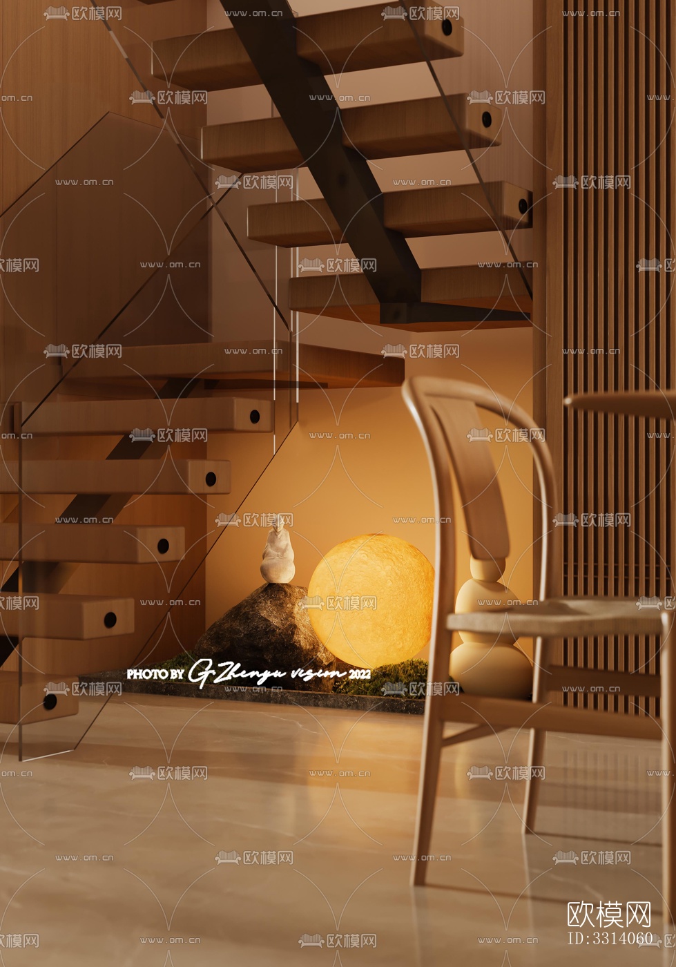 现代客餐厅效果图下载（渲染图6）