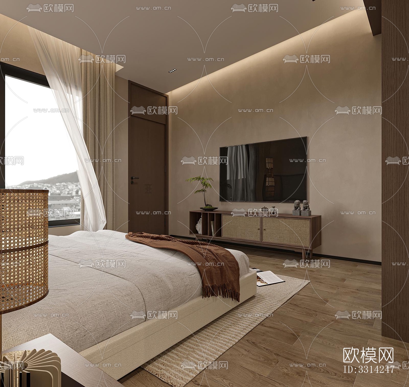 现代客餐厅效果图下载（渲染图20）