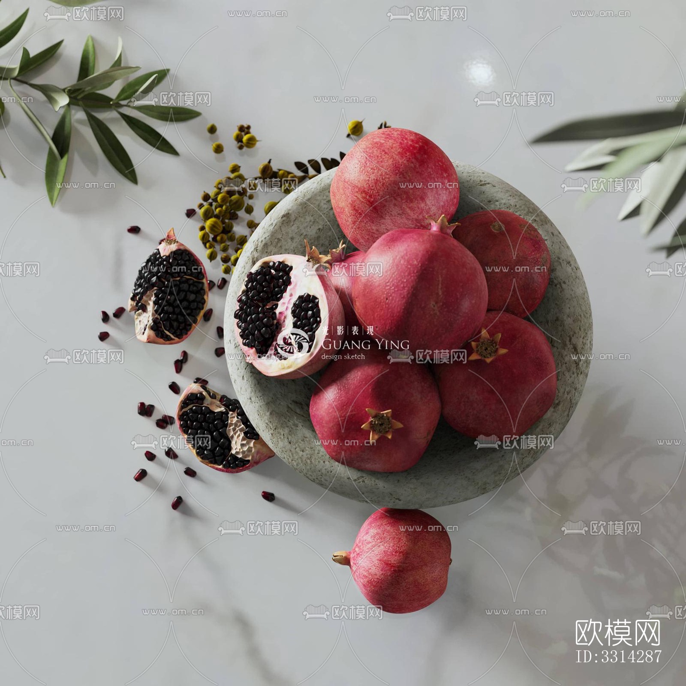 现代客餐厅效果图下载（渲染图7）