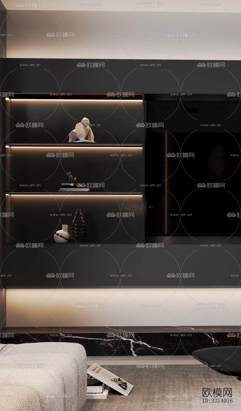 现代客餐厅效果图下载（渲染图10）