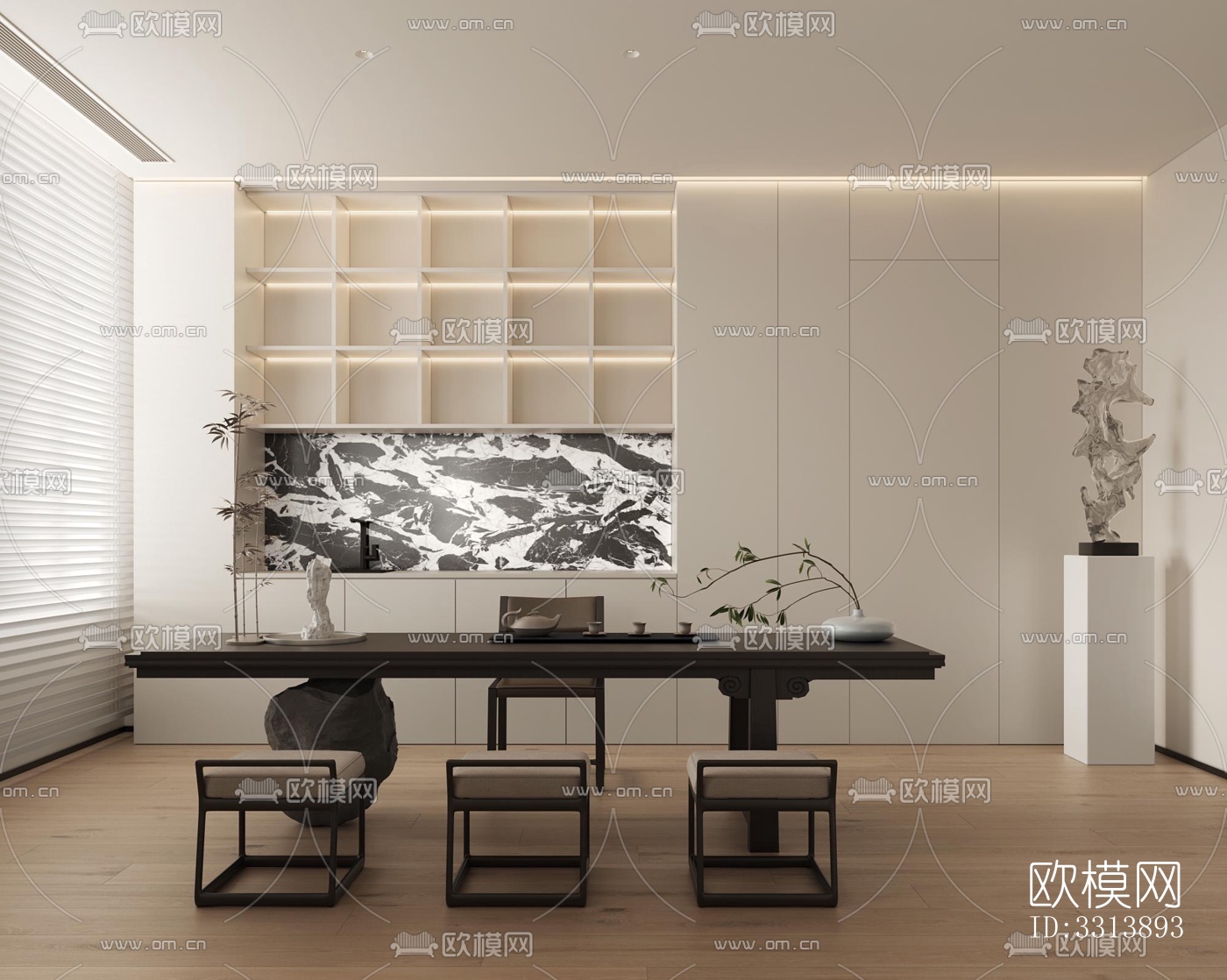 现代客餐厅效果图下载（渲染图2）