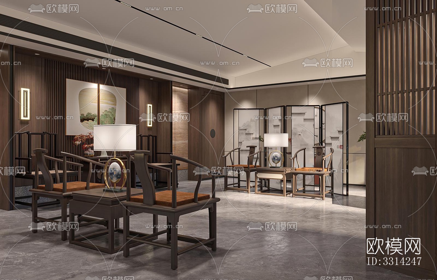 现代客餐厅效果图下载（渲染图11）