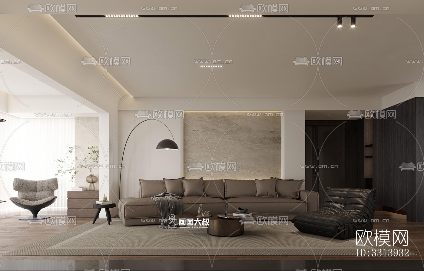 现代客餐厅效果图下载（渲染图9）