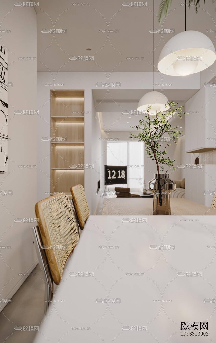 现代客餐厅效果图下载（渲染图7）