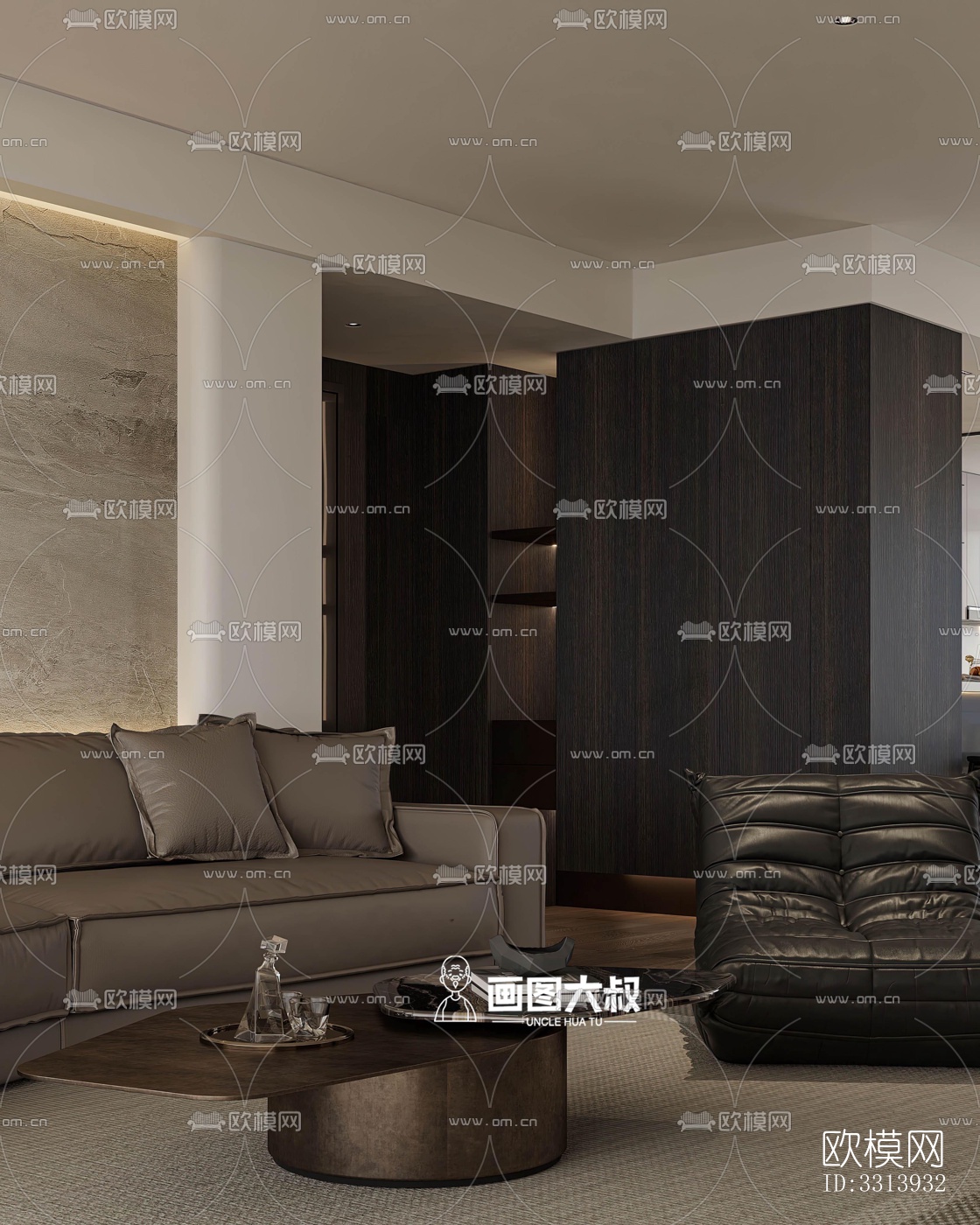 现代客餐厅效果图下载（渲染图11）