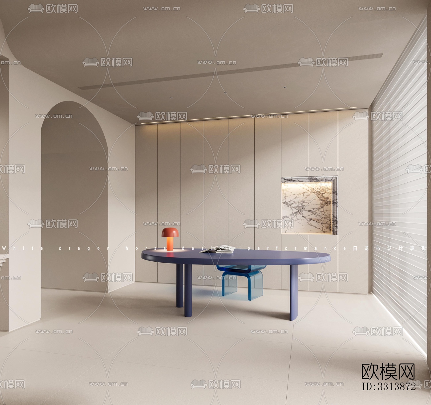 现代客餐厅效果图下载（渲染图4）