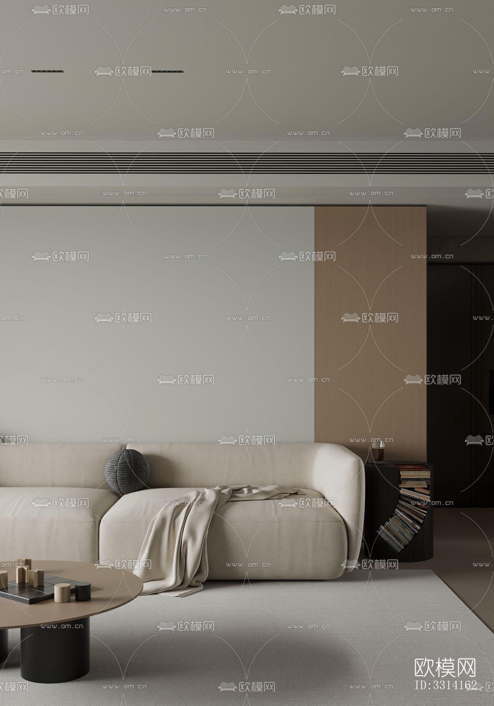 现代客餐厅效果图下载（渲染图5）